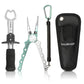 HAUSHOF Fishing Tool Kit, 3-Piece Stainless Steel Set with Fish Lip Gripper, Hook Remover & Pliers, Corrosion-Resistant with Lanyard