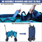 HAUSHOF Heavy Duty Collapsible Wagon,176 lbs Load Capacity