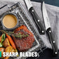 HAUSHOF 4-Piece Premium Stainless Steel Serrated Steak Knife Set