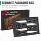 HAUSHOF 4-Piece Premium Stainless Steel Serrated Steak Knife Set