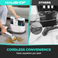 HAUSHOF Commercial Cordless Carpet & Upholstery Cleaner, Lightweight Deep Fabric Cleaner Machine for Pet Stains, Couch, Rug, Car Seats