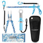 HAUSHOF Fishing Tool Kit, Aluminum Fishing Pliers, Stainless Steel Fish Lip Gripper, Fish Hook Remover with Safety Coiled Lanyard and Sheath, Gifts for Men Women