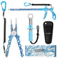 HAUSHOF Fishing Tool Kit, Aluminum Fishing Pliers, Stainless Steel Fish Lip Gripper, Fish Hook Remover with Safety Coiled Lanyard and Sheath, Gifts for Men Women
