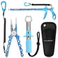 HAUSHOF Fishing Tool Kit, Aluminum Fishing Pliers, Stainless Steel Fish Lip Gripper, Fish Hook Remover with Safety Coiled Lanyard and Sheath, Gifts for Men Women