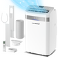HAUSHOF 12000 BTU Portable Air Conditioners, Portable AC with Cool, Fan, Dry & Sleep Mode, AC Unit Portable with 35°-70° Auto Swing, Remote Control, 24H Timer, with Window Kit & Exhaust Hose Sleeve