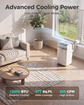 HAUSHOF 12000 BTU Portable Air Conditioners, Portable AC with Cool, Fan, Dry & Sleep Mode, AC Unit Portable with 35°-70° Auto Swing, Remote Control, 24H Timer, with Window Kit & Exhaust Hose Sleeve