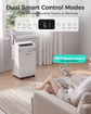 HAUSHOF 12000 BTU Portable Air Conditioners, Portable AC with Cool, Fan, Dry & Sleep Mode, AC Unit Portable with 35°-70° Auto Swing, Remote Control, 24H Timer, with Window Kit & Exhaust Hose Sleeve