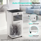 HAUSHOF 10000 BTU Portable Air Conditioner for Rooms up to 450 Sq.Ft, 4-in-1 Portable AC Unit with Cool, Fan, Dry & Sleep Modes, Remote Control, Window Kit Included, White