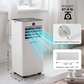 HAUSHOF 10000 BTU Portable Air Conditioner for Rooms up to 450 Sq.Ft, 4-in-1 Portable AC Unit with Cool, Fan, Dry & Sleep Modes, Remote Control, Window Kit Included, White